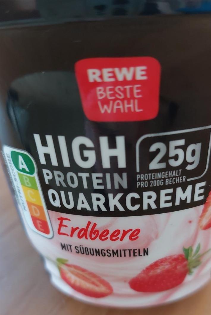 Fotografie - High Protein Quarkcreme Erdbeere REWE Beste Wahl