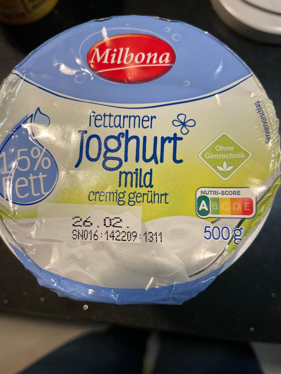 Fotografie - Fettarmer Joghurt mild 1,5% fett Milbona