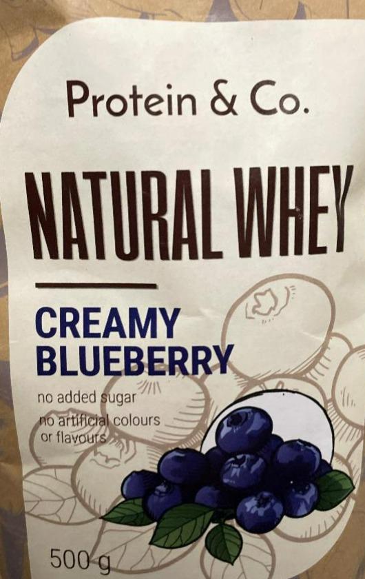 Fotografie - Natural Whey Creamy Blueberry Protein & Co.
