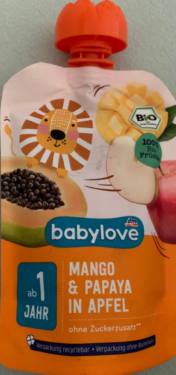 Fotografie - Bio Mango & Papaya in Apfel Babylove