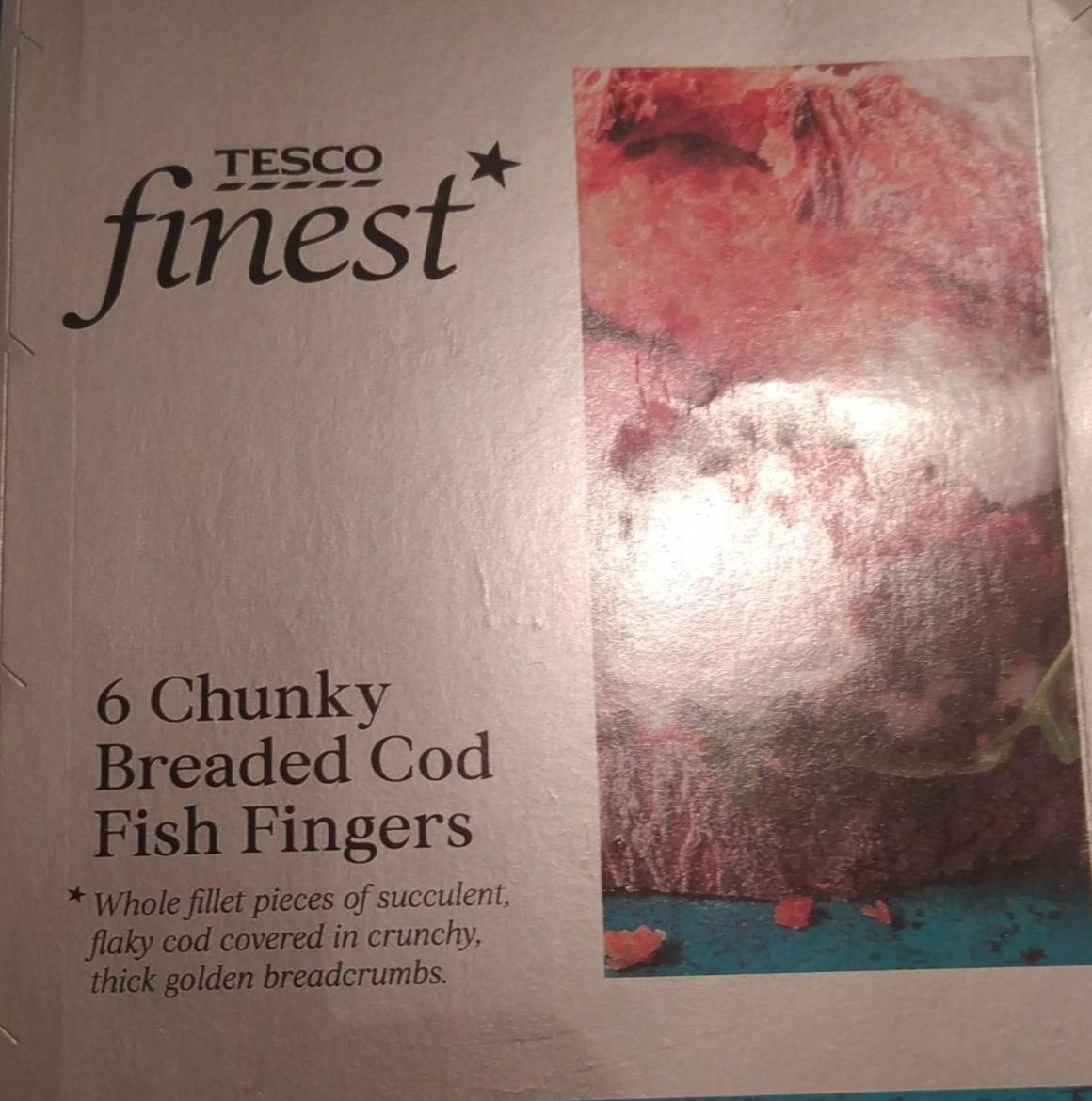 Fotografie - Chunky Breaded Cod Fish Fingers Tesco finest