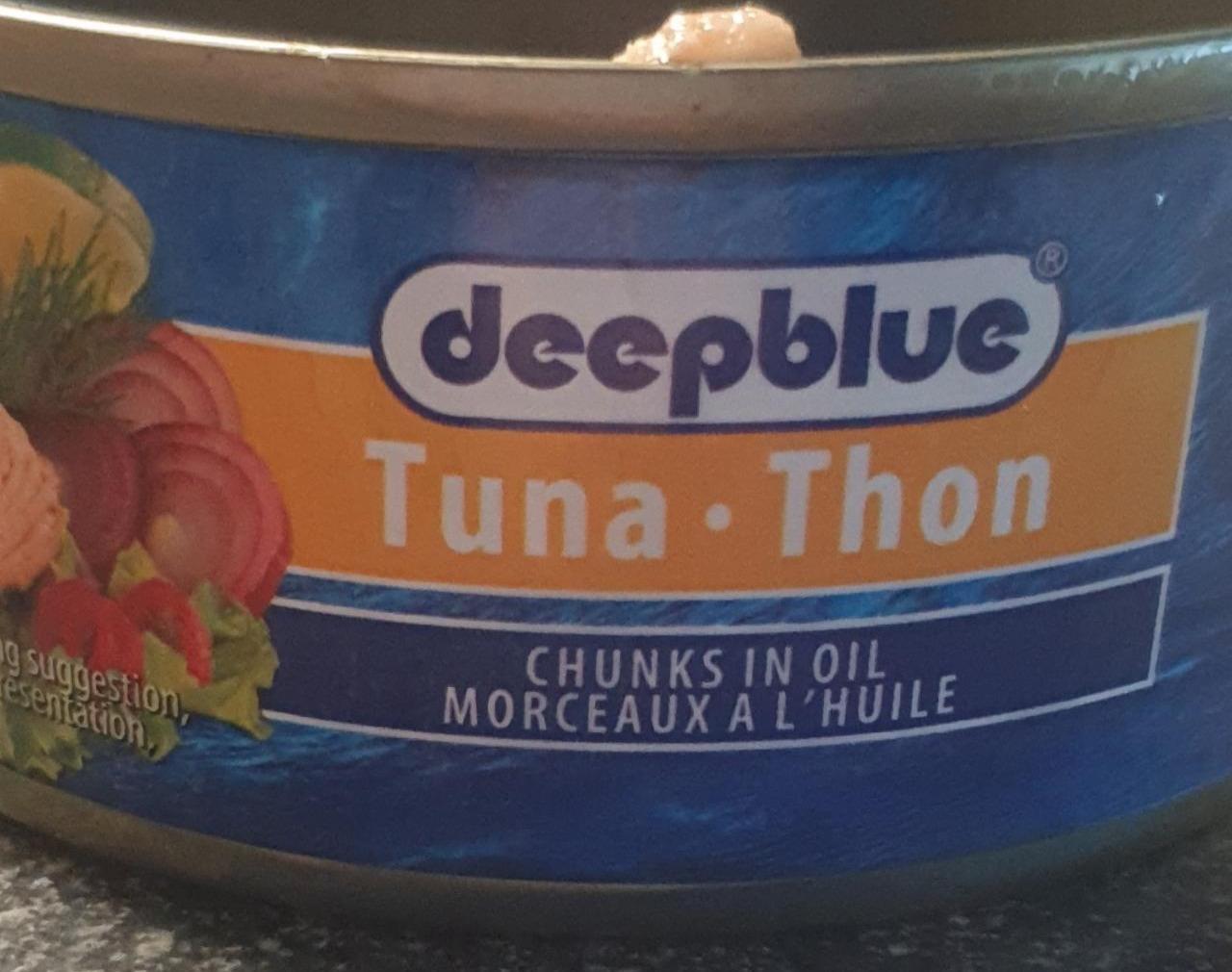 Fotografie - Tuna chunks in oil Deepblue