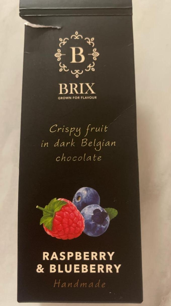 Fotografie - Crispy fruit in dark Belgian chocolate Raspberry & Blueberry Brix
