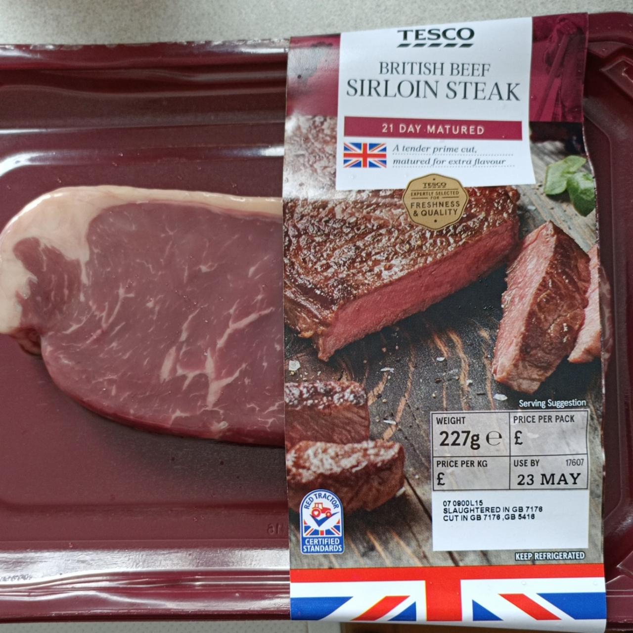 Fotografie - British beef sirloin steak Tesco