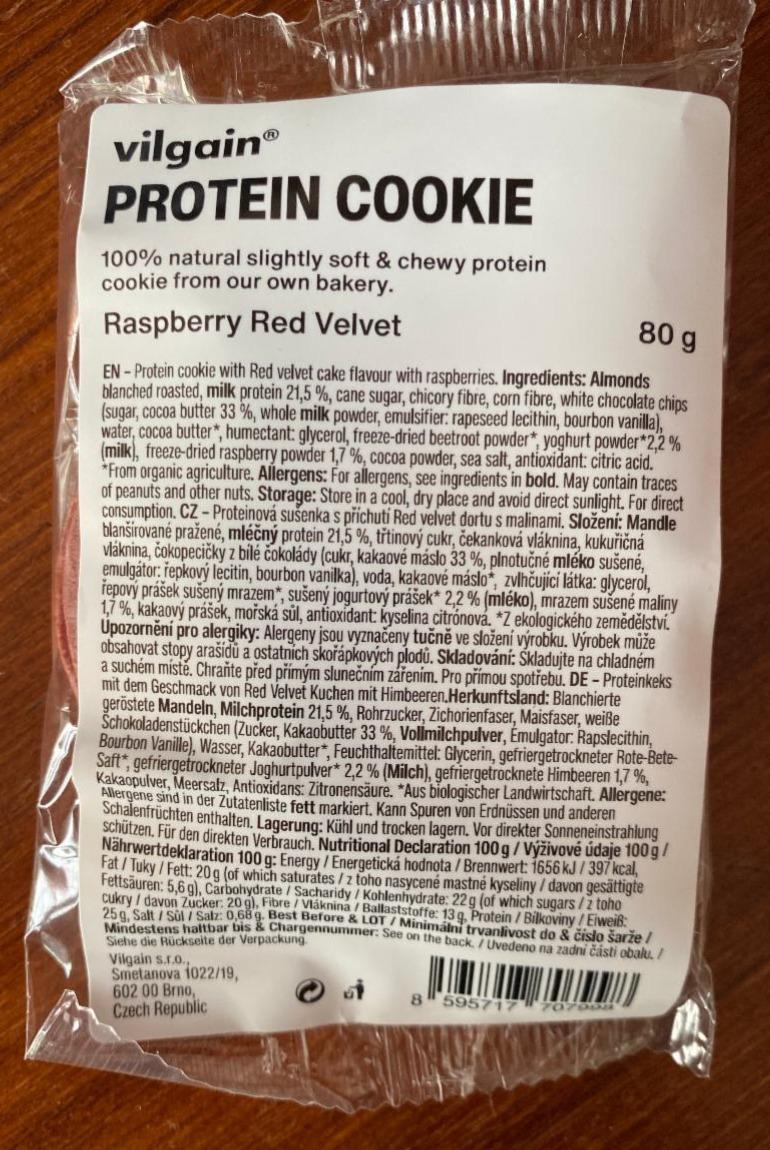 Fotografie - Protein Cookies Raspberry Red Velvet Vilgain