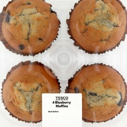 Fotografie - 4 Blueberry Muffins TESCO