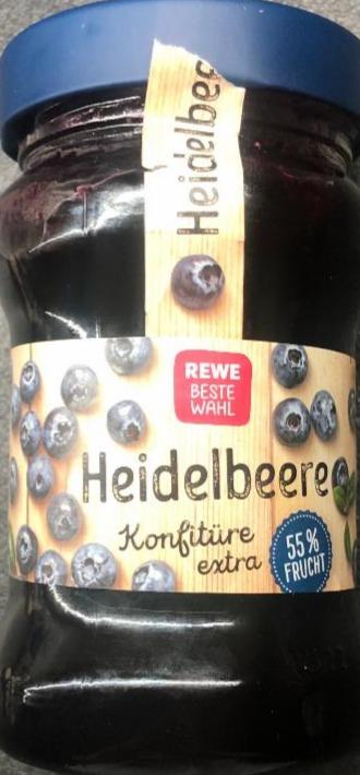 Fotografie - Heidelbeere konfitüre extra 55% frucht rewe