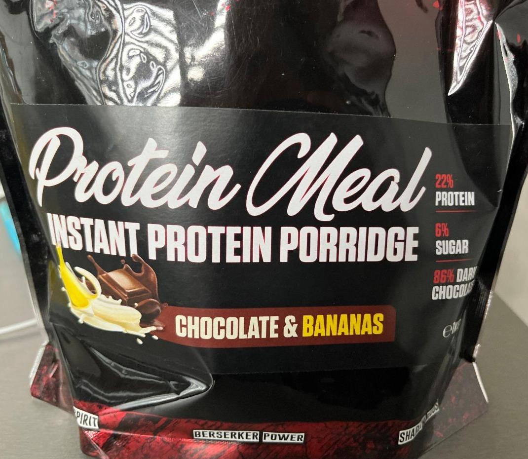 Fotografie - Protein meal instant protein porridge chocolate & bananas Warrior