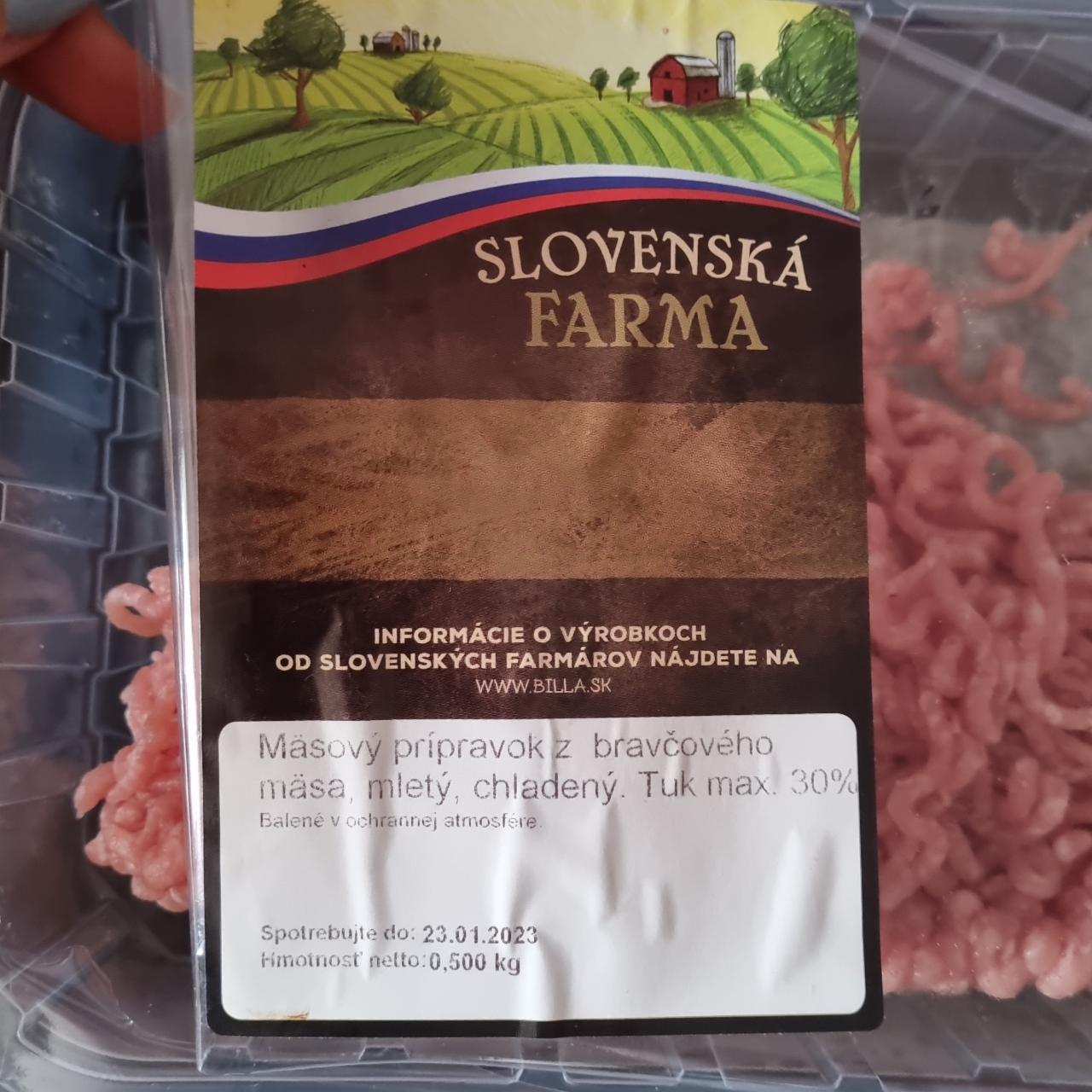 Fotografie - Mäsový prípravok z bravčového mäsa, mletý, tuk max. 30% Slovenská farma