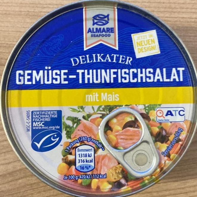 Fotografie - Gemüse-Thunfischsalat mit Mais Almare Seafood