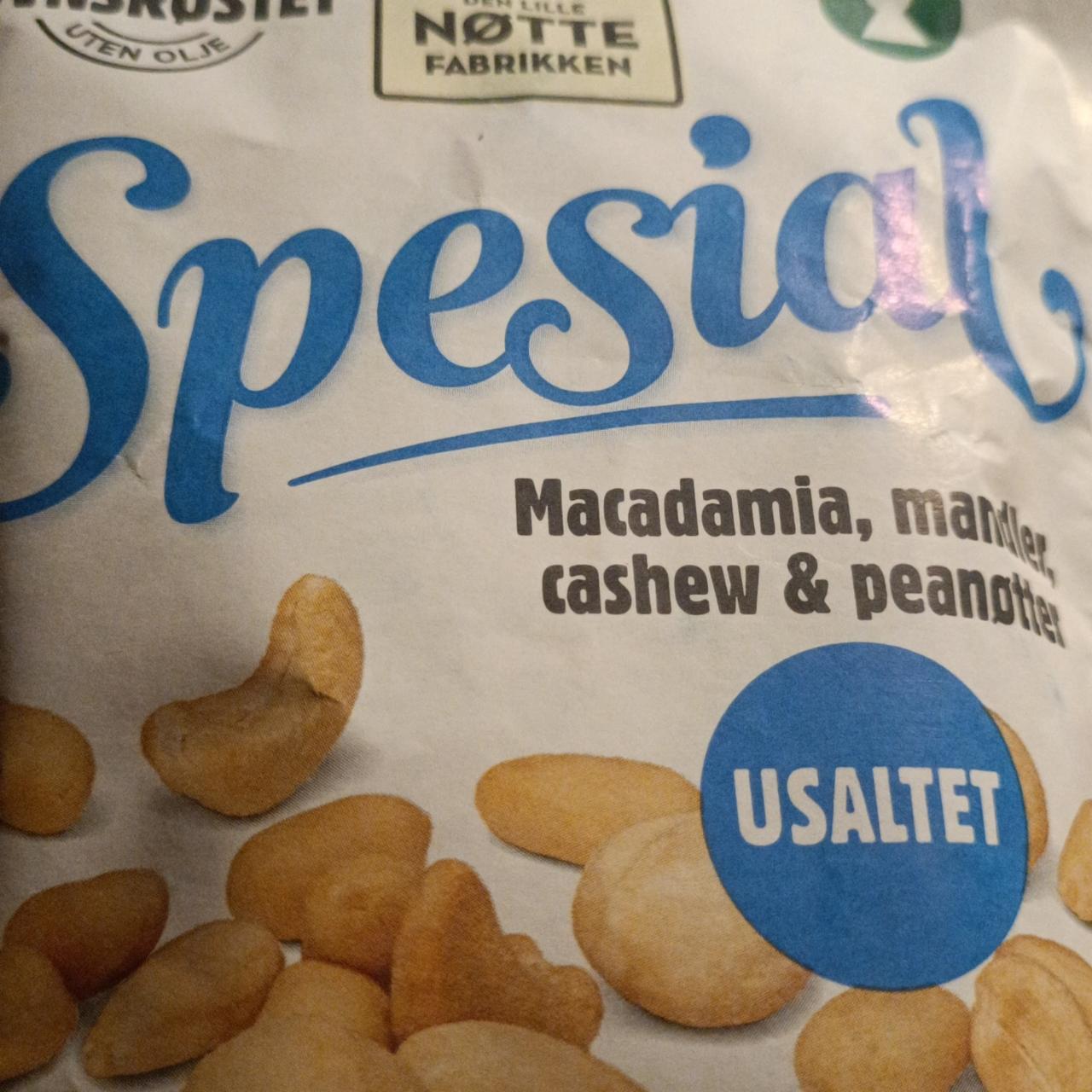Fotografie - Spesial Macadamia, Mandler, Cashew&peanøtter Usaltet Nøtter Fabrikken