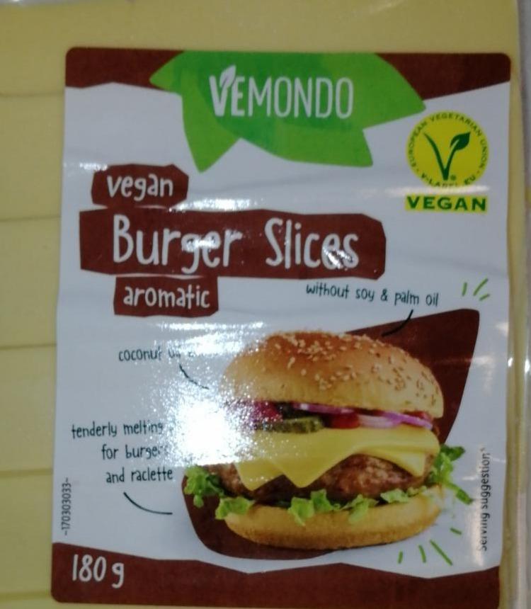 Fotografie - Vegan burger slices Vemondo