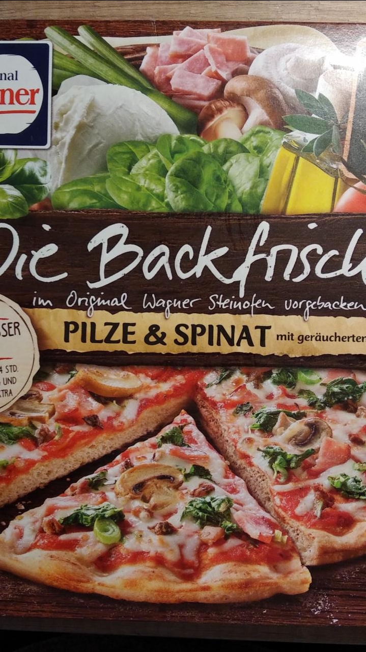 Fotografie - Pizza Die Backfrische Pilze & Spinat Original Wagner