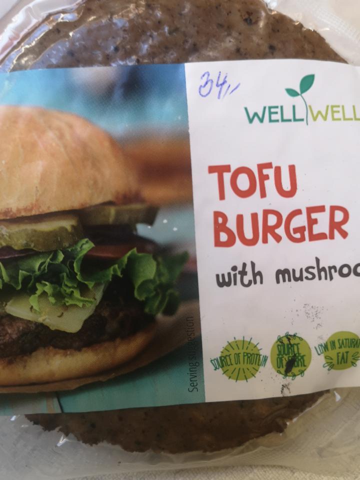 Fotografie - Tofu Burger with mushrooms WellWell
