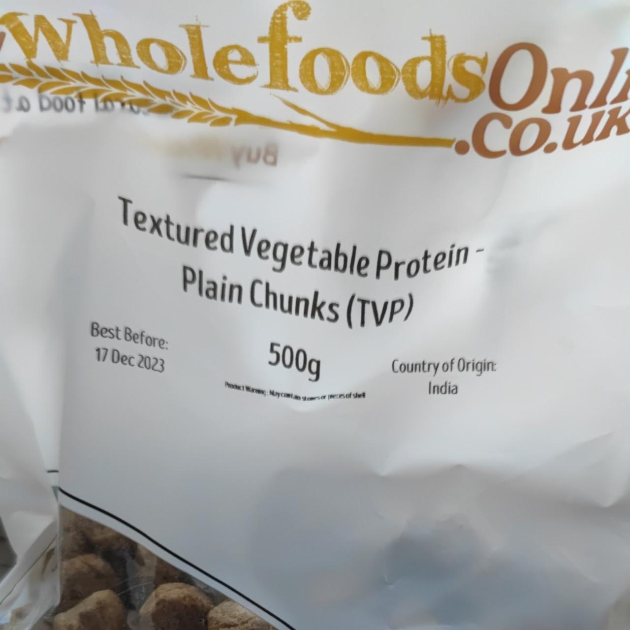 Fotografie - Textured Vegetable Protein - Plain Chunks Whole Foods Online Ltd.