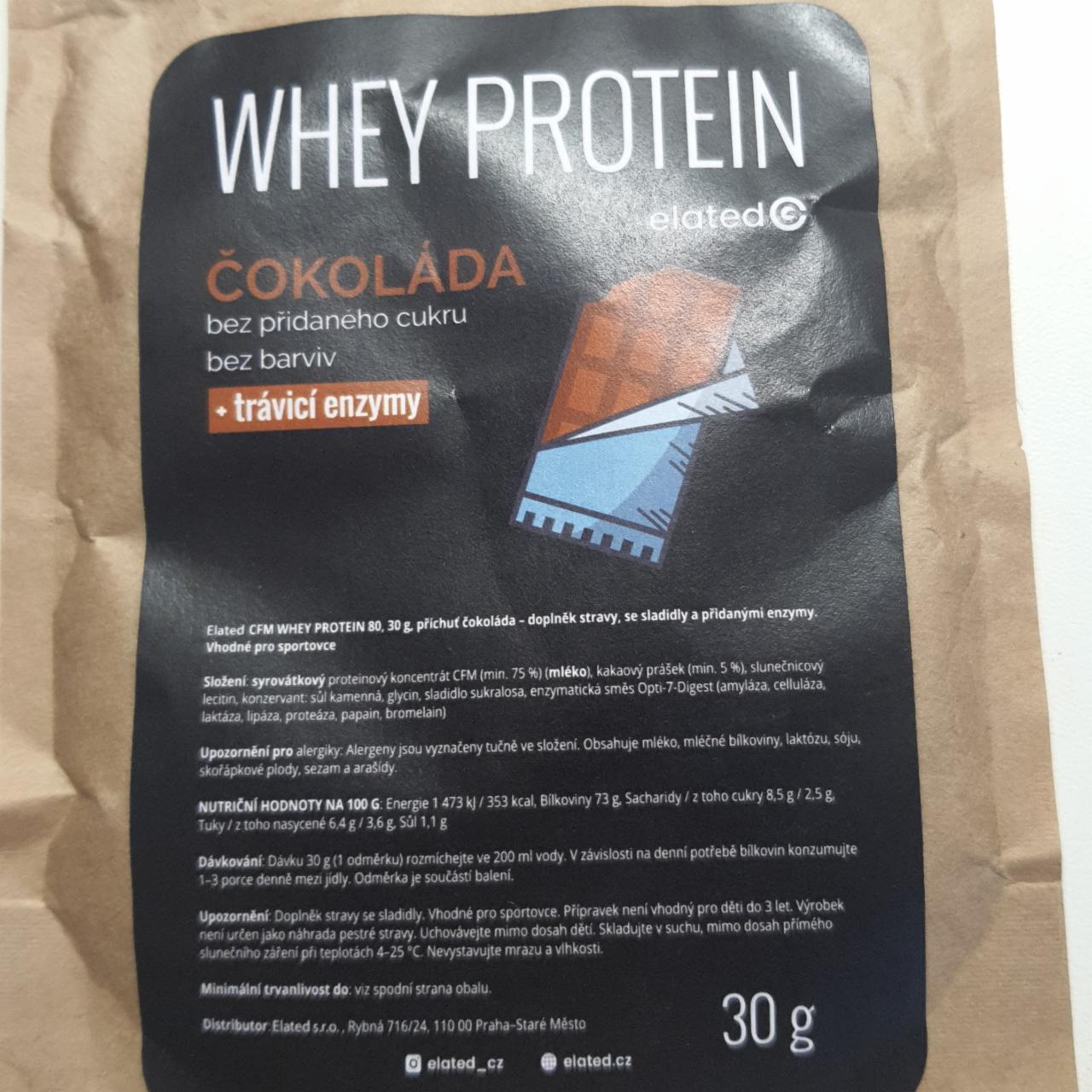 Fotografie - Whey protein čokoláda Elated