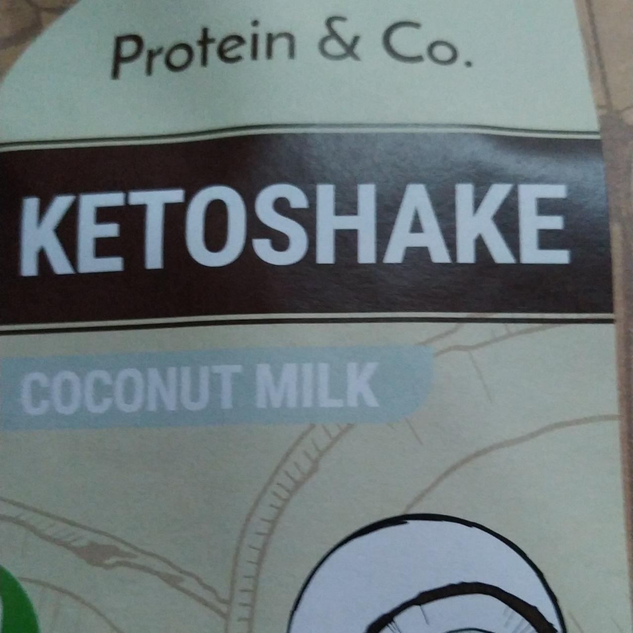 Fotografie - Ketoshake coconut milk Protein & Co.
