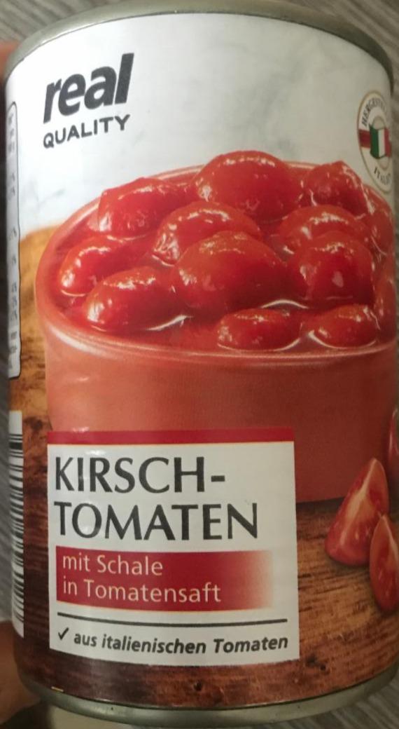 Fotografie - Kirsch Tomaten mit Schale in Tomatensaft Real quality