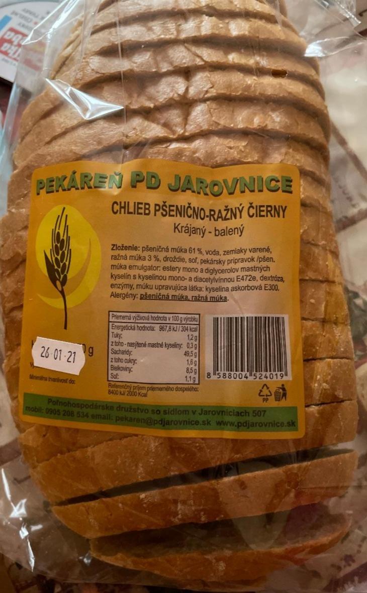Fotografie - Chlieb pšenično – ražný čierny Pekáreň PD Jarovnice