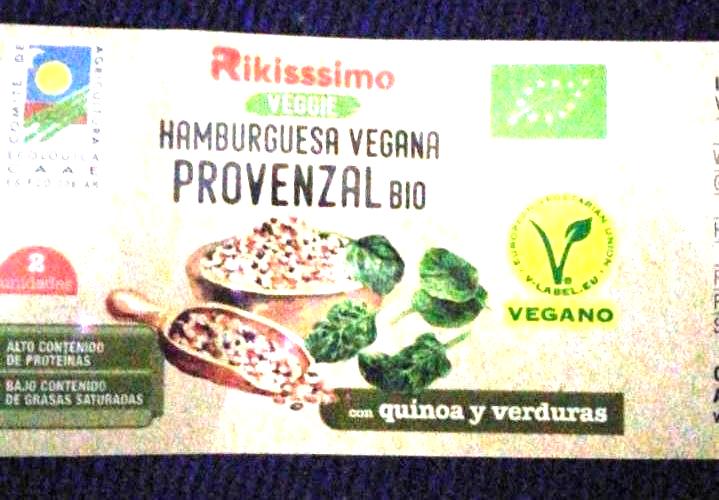 Fotografie - Bio Hamburguesa vegana Provenzal Rikissimo