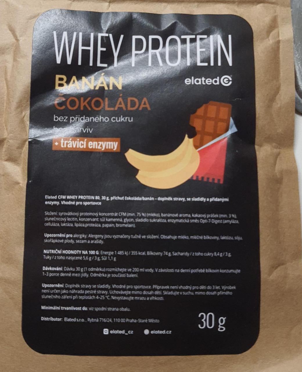 Fotografie - Whey protein banán čokoláda Elated