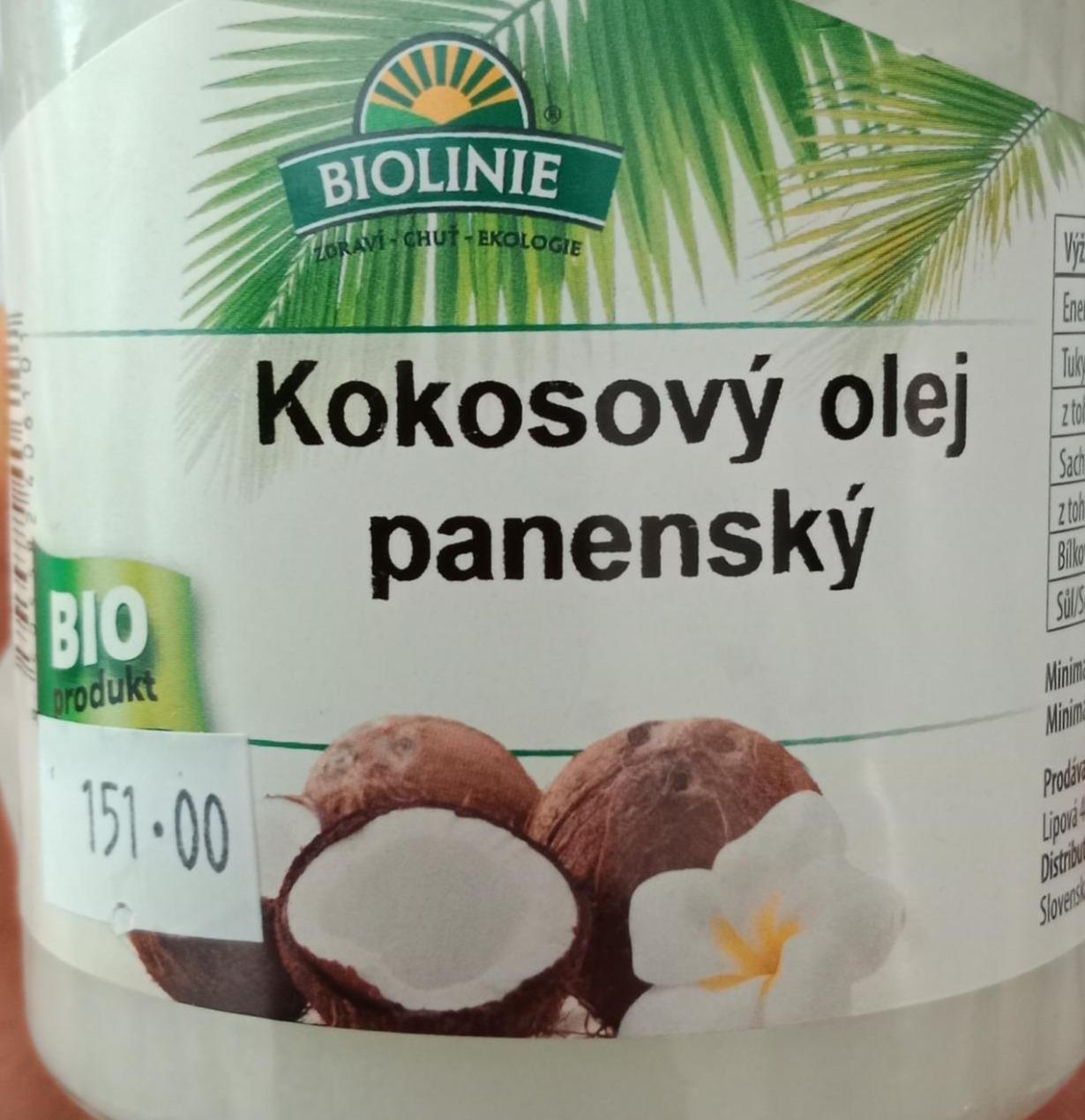 Fotografie - Bio Olej kokosový panenský Biolinie