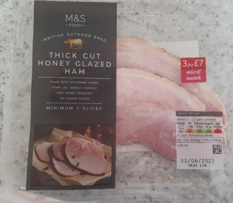 Fotografie - Thick Cut Honey Glazed Ham M&S Food