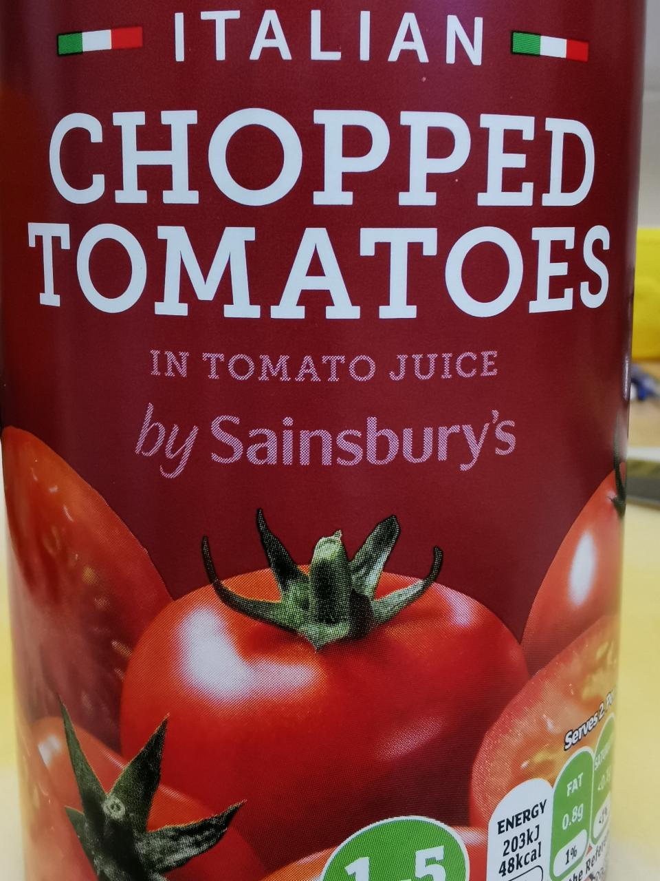 Fotografie - Chopped Tomatoes in tomato juice by Sainsbury's