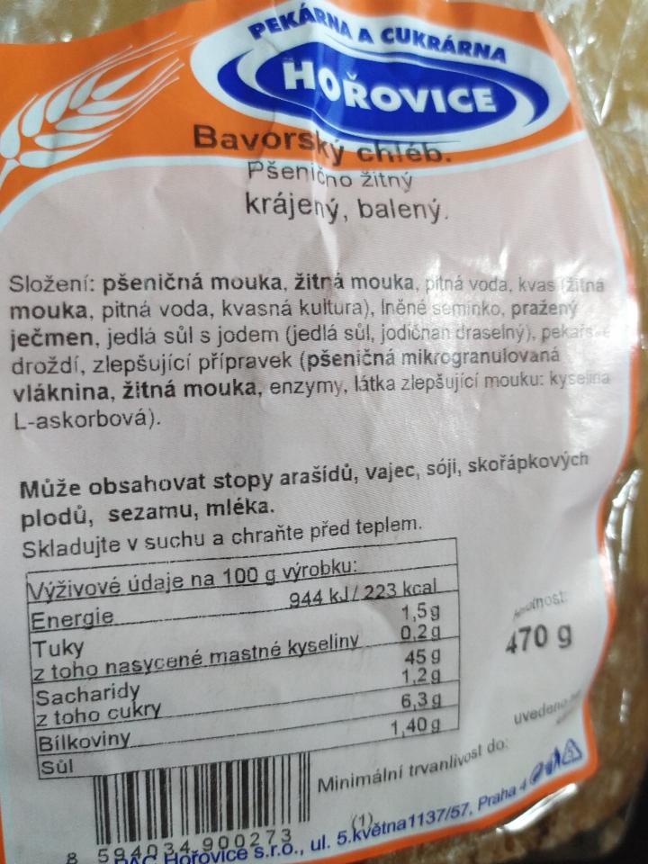 Fotografie - Bavorský chléb pšenično žitný Hořovice