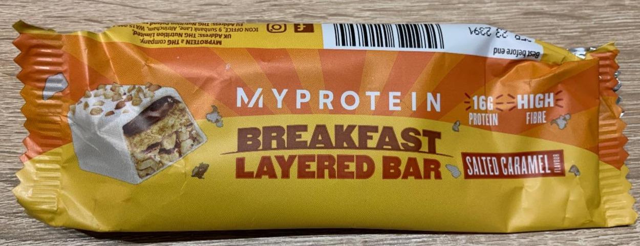 Fotografie - Breakfast Layered Bar Salted Caramel Myprotein