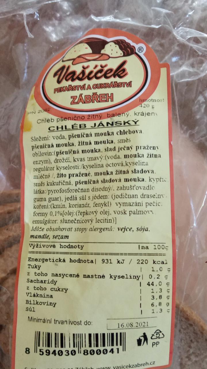 Fotografie - Chléb Jánský Vašíček Zábřeh