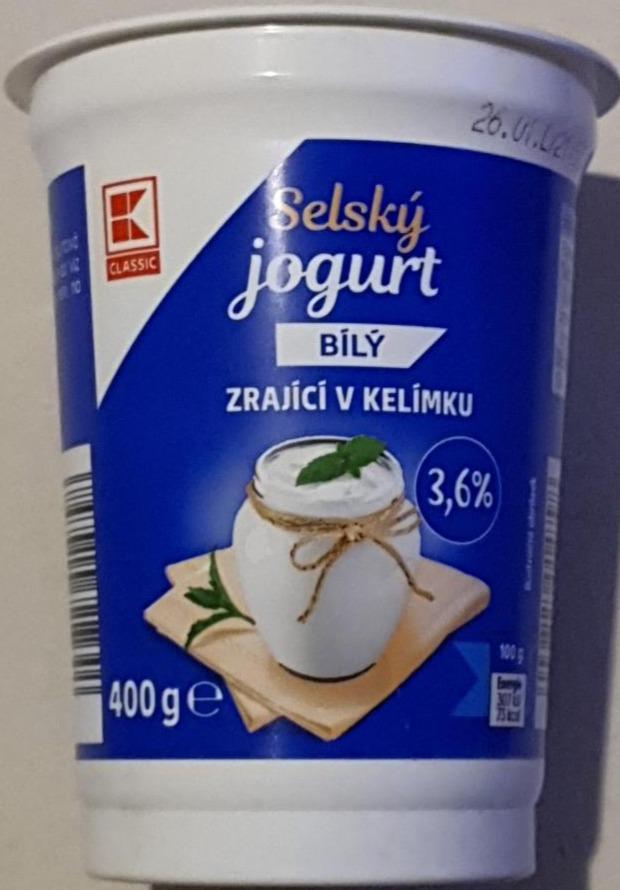 Fotografie - Selský jogurt bílý zrající v kelímku 3,6% K-Classic