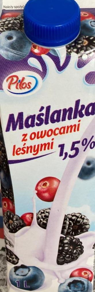 Fotografie - Maślanka z owocami leśnymi 1,5% Pilos