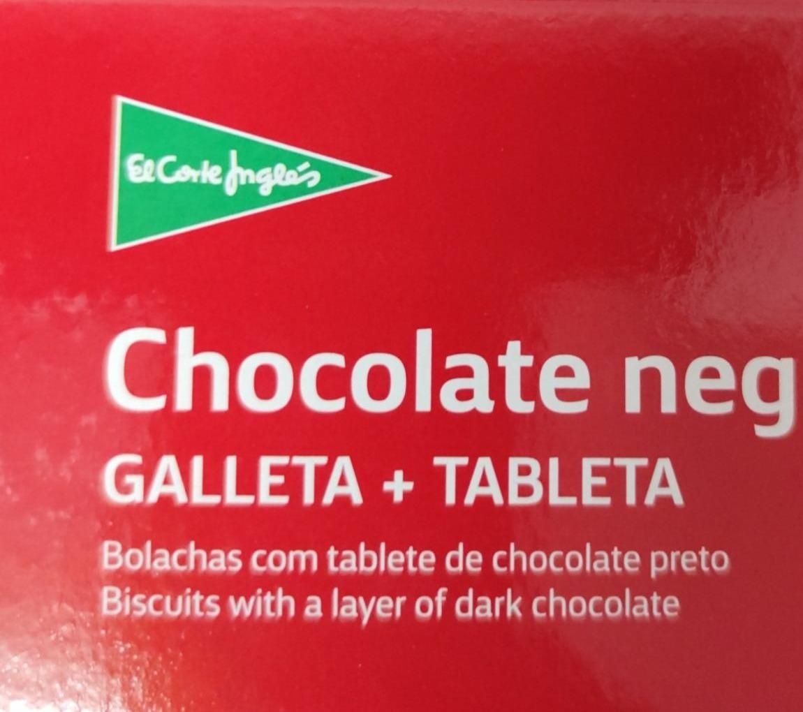 Fotografie - Chocolate negro Galleta + Tableta El corte Inglés