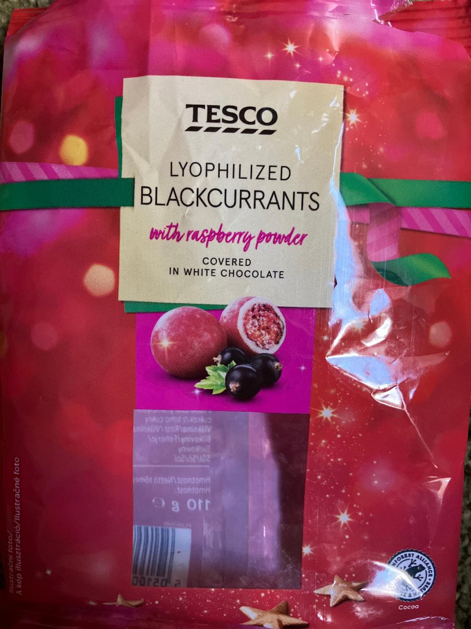 Fotografie - Lyophilized Blackcurrants with raspberry powder Tesco