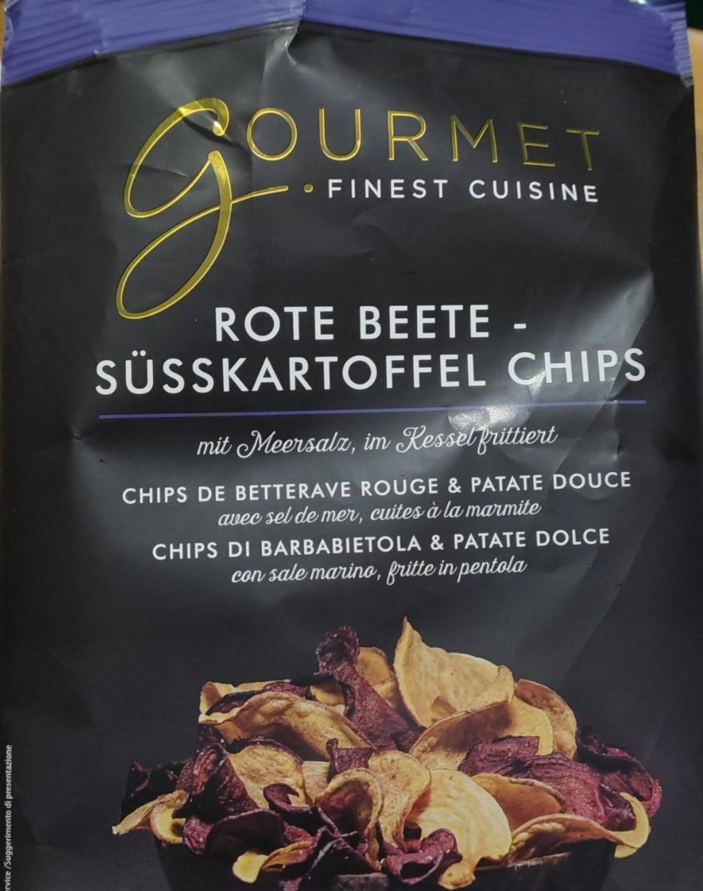 Fotografie - Rote Beete-Süsskartoffel Chips Gourmet finest cuisine