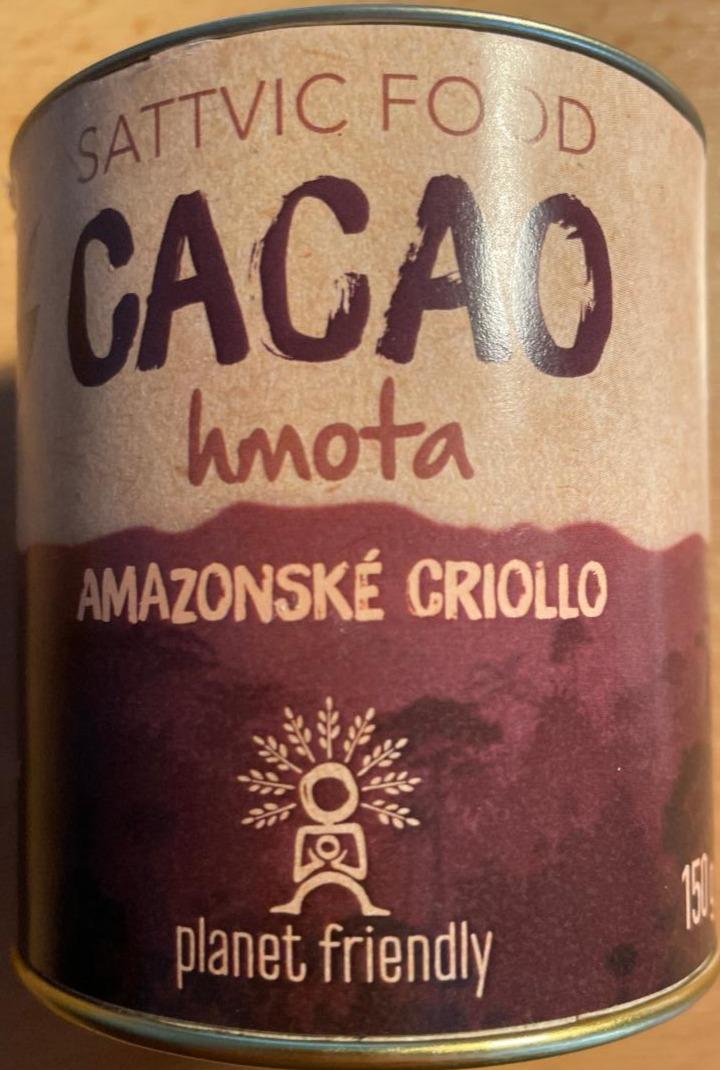 Fotografie - Sattvic Food Cacao hmota amazonské Criollo Planet Friendly