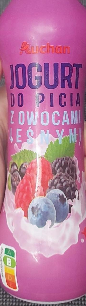 Fotografie - Jogurt do picia z owocami leśnymi Auchan