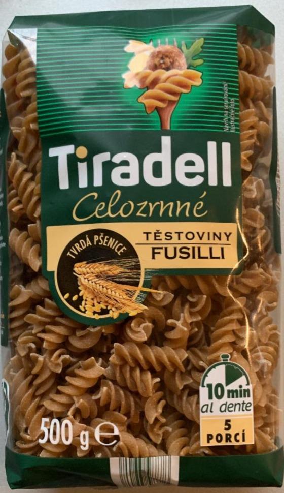 Fotografie - Celozrnné těstoviny fusilli Tiradell