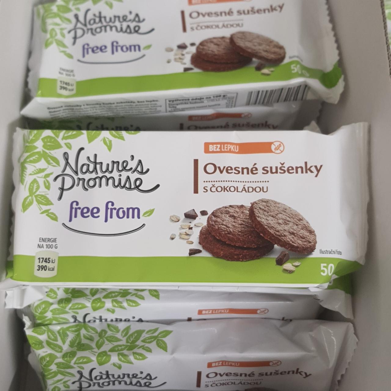 Fotografie - Ovesné sušenky s čokoládou bez lepku Nature's Promise
