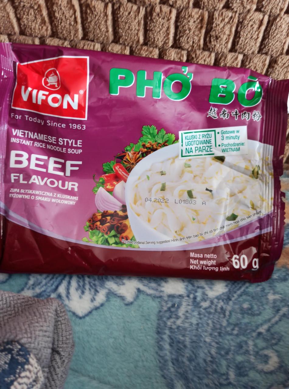 Fotografie - Vietnamese style Instant rice noodles beef flavor PHO BO Vifon