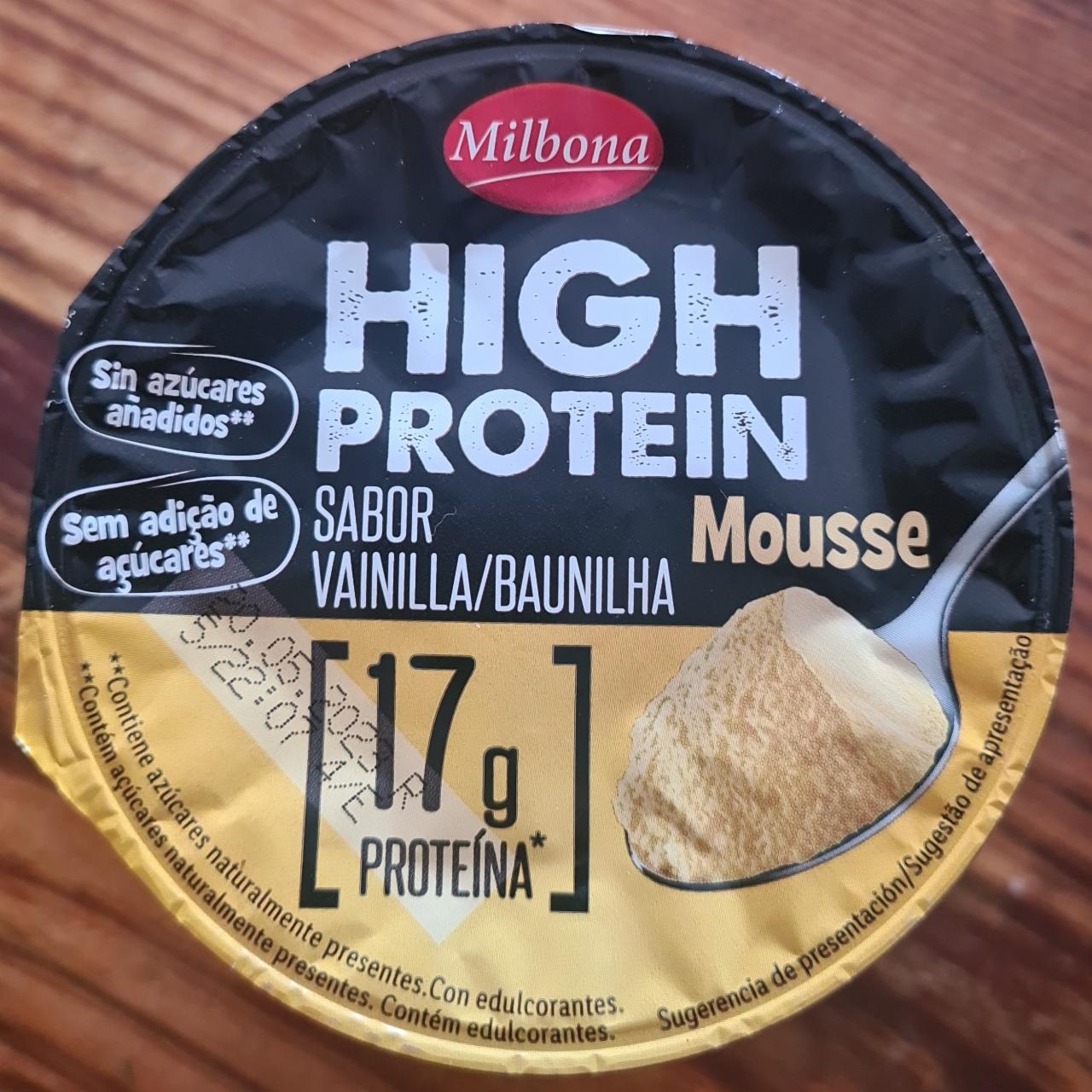 Fotografie - High protein mousse vanilla flavour Milbona