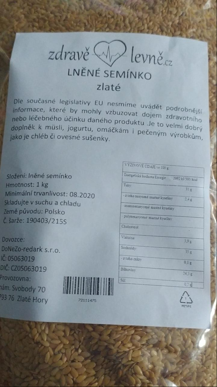 Fotografie - lněné semínko zlaté - Zdravě a Levně.cz