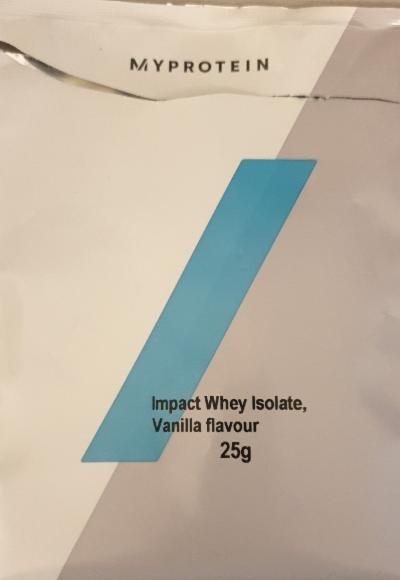 Fotografie - Impact Whey Isolate Vanilla flavour Myprotein