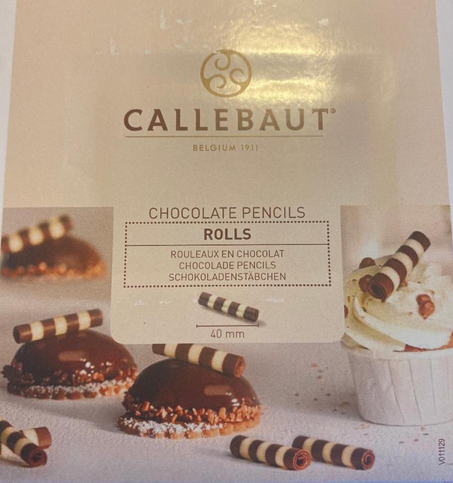 Fotografie - Callebaut Chocolate pencils rolls